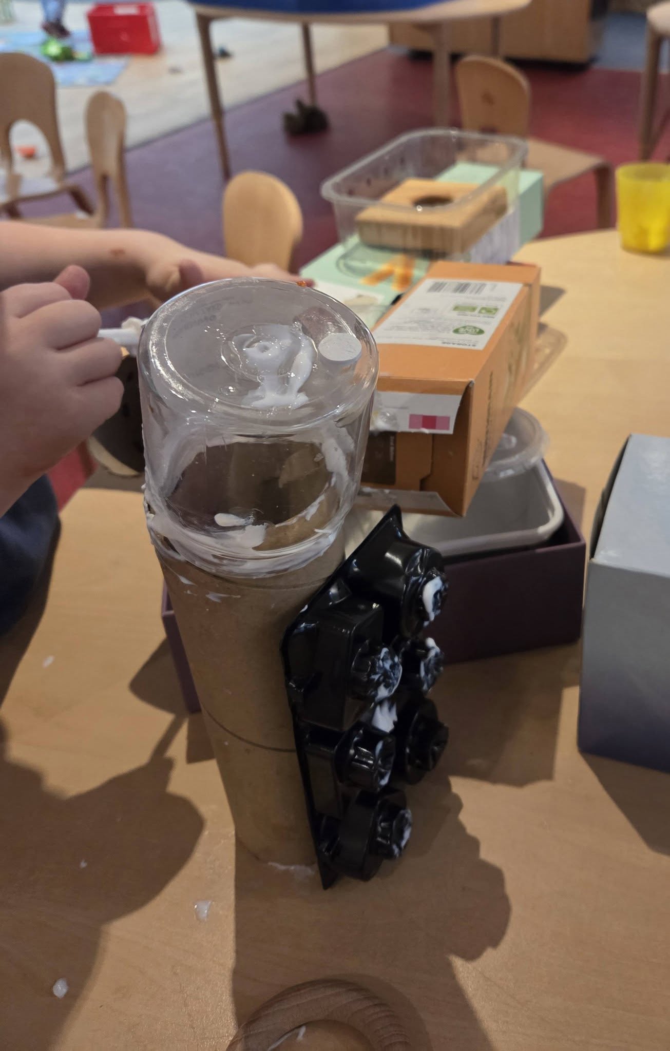 Creative construction activity at Greenbank Preschool