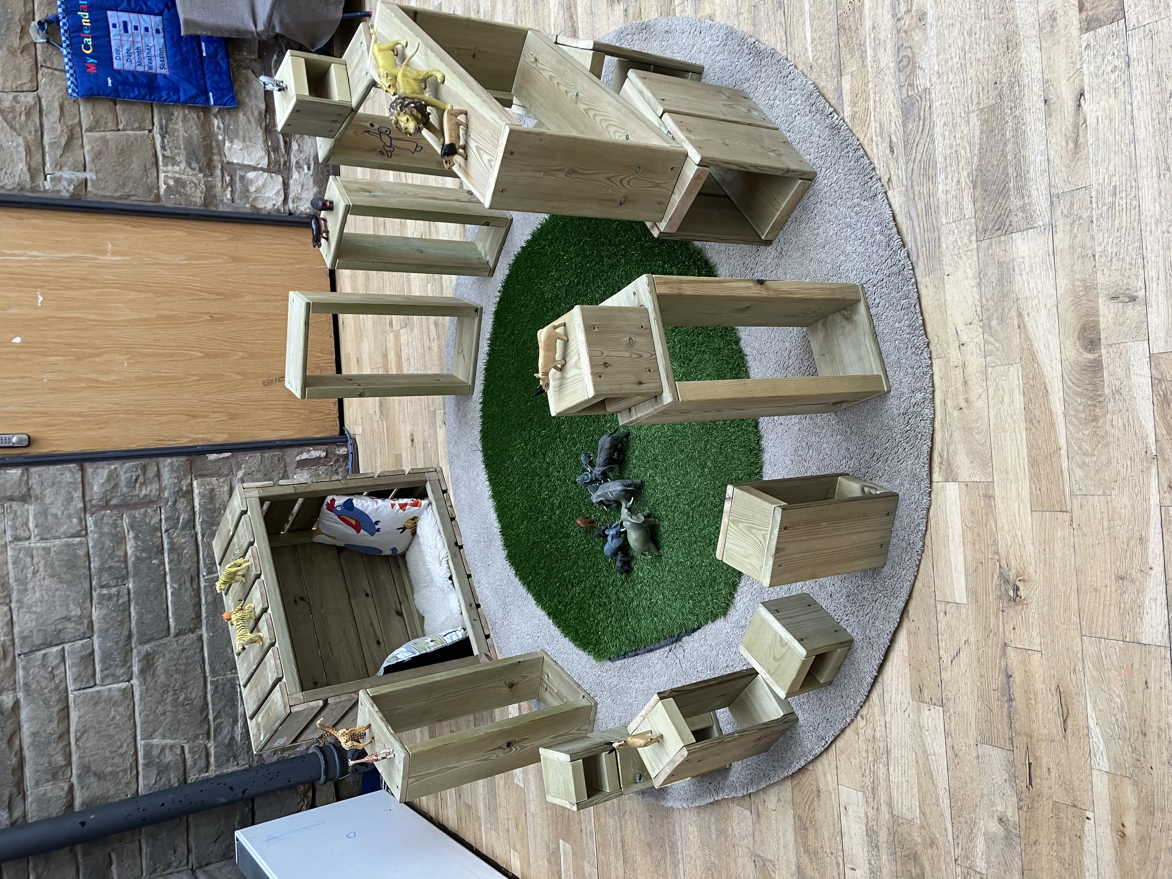 Small world construction play at Greenbank Preschool